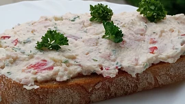 Šunkovo - papriková pomazánka z mascarpone