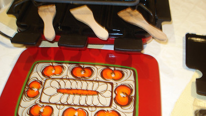 Raclette, Ohřívač sýru  na Raclette