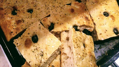 Kvásková focaccia