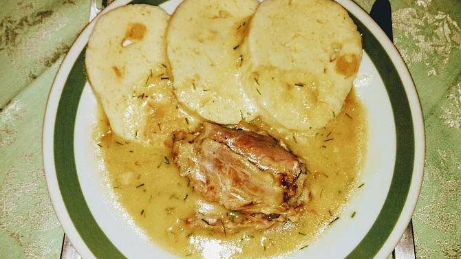 Ředkvičková omáčka s uzeným masem, Ředkvičková omáčka s masem z uzeného kolena