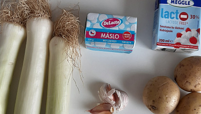 Krémová pórková polévka bez laktózy
