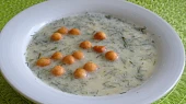 Krémová fazolková polévka s tvarohem