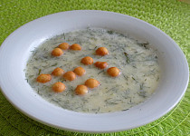 Krémová fazolková polévka s tvarohem