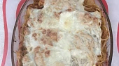 Zapečené špagety s masem a omáčkou, Zapečené špagety 