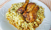 Marinované kuřecí paličky s kari rýží (Marinované kuřecí paličky s kari rýží)