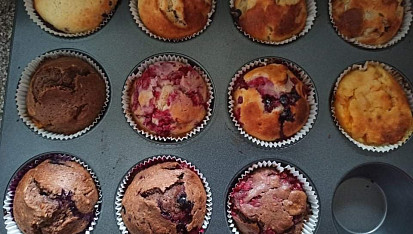 Tvarohové muffiny s ovocem