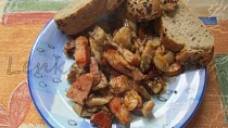 Hlíva se slaninou