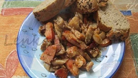 Hlíva se slaninou