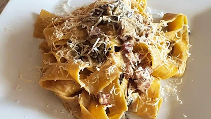Pappardelle s hříbkovo-smetanovou omáčkou