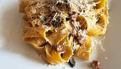 Pappardelle s hříbkovo-smetanovou omáčkou