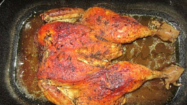 Rozplácle pečené kuře