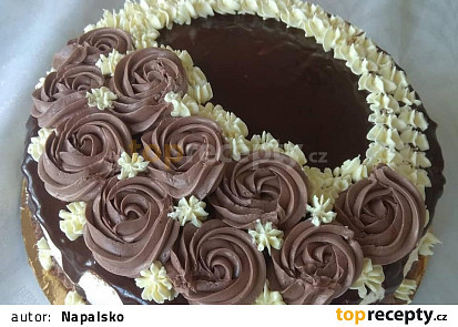 Piškotový dort s ganache