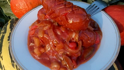 Buřty / klobásky v leču pečené