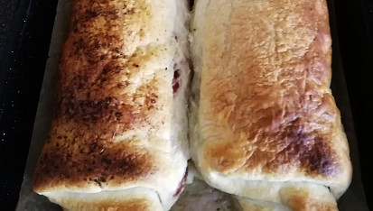 Slaný závin (pizza, špenát)