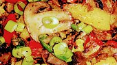 Brambory "Jeskyňky", Na talíři posypeme třeba lahůdkovou cibulkou