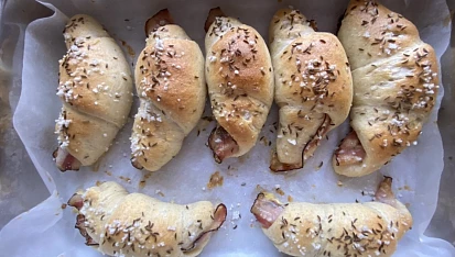 Skládaný slaný škvarkový koláč - trhací