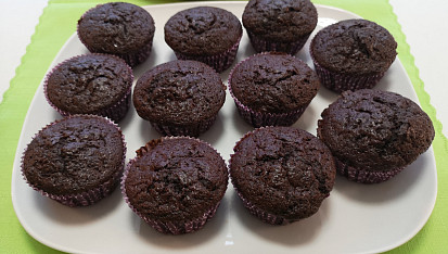 Cuketové muffiny s kakaem, Jsou dokonalé a krásně měkkoučké 