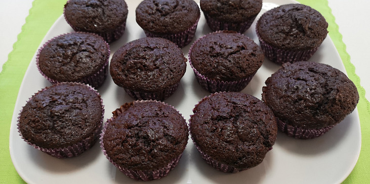 Cuketové muffiny s kakaem (Jsou dokonalé a krásně měkkoučké )