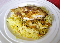 Šťavnatá kuřecí  prsa, pečená v rýži
