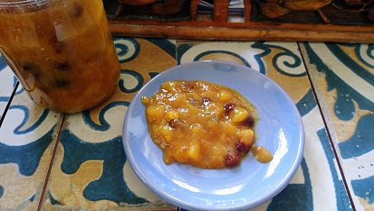 Broskvové čatní k foie gras