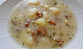 Bílá polévka s liškami / kuřátky (Dělená strava podle LK - Kytičky + zelenina)