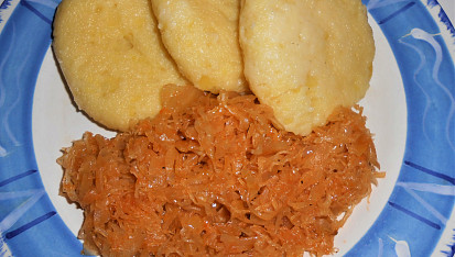 Pikantní kysané zelí jako příloha  (Dělená strava podle LK - Kytičky+zelenina), Pikantní kysané zelí 