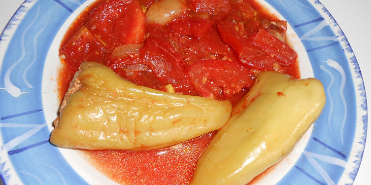Plněné letní papriky  (Dělená strava podle LK - zvířata) (plněné letní papriky)