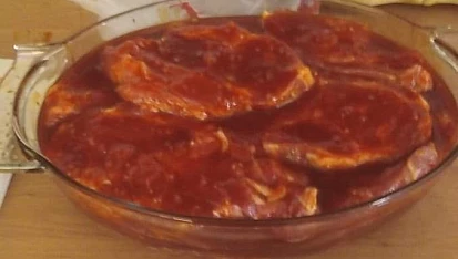 Krkovice na medu s česnekem a chilli