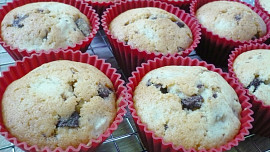 Čokoládovo-banánové muffiny