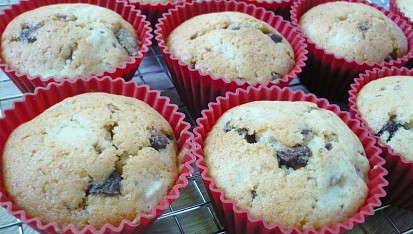 Čokoládovo-banánové muffiny
