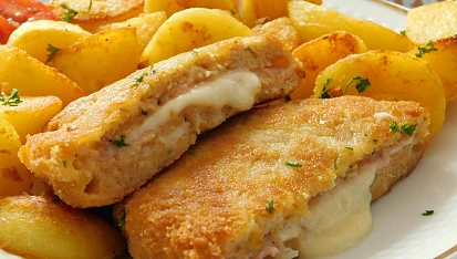 Kuřecí mletý řízek na způsob Cordon bleu