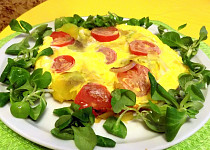 Omeleta z tykve a rajčat