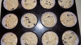 Vločkové muffiny s čokoládou