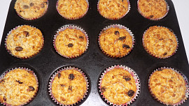 Vločkové muffiny s čokoládou