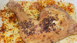 Kuřecí stehna s rybízovou omáčkou