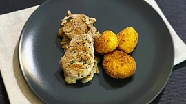 Panenka na žampionovém lůžku s kroketami