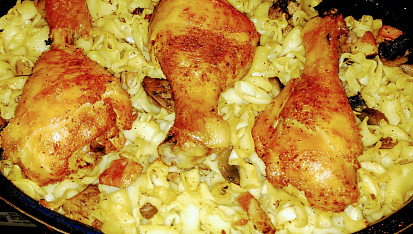 Maminčino kuře – klasický recept, Na pekáčku
