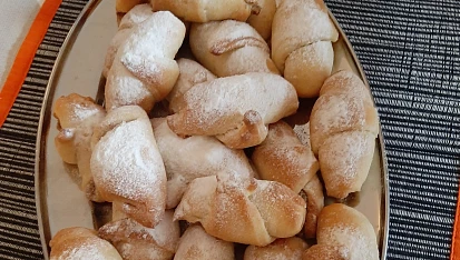 Svatomartinské rohlíčky z tvarohového těsta