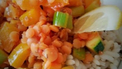 Červená čočka pro moji vegetariánskou dceru