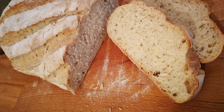 Jednoduchý domácí chleba (Hotovo a je výborný!!! )
