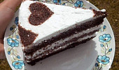 Kakaový dort se smetanovou nádivkou, Dort na řezu 