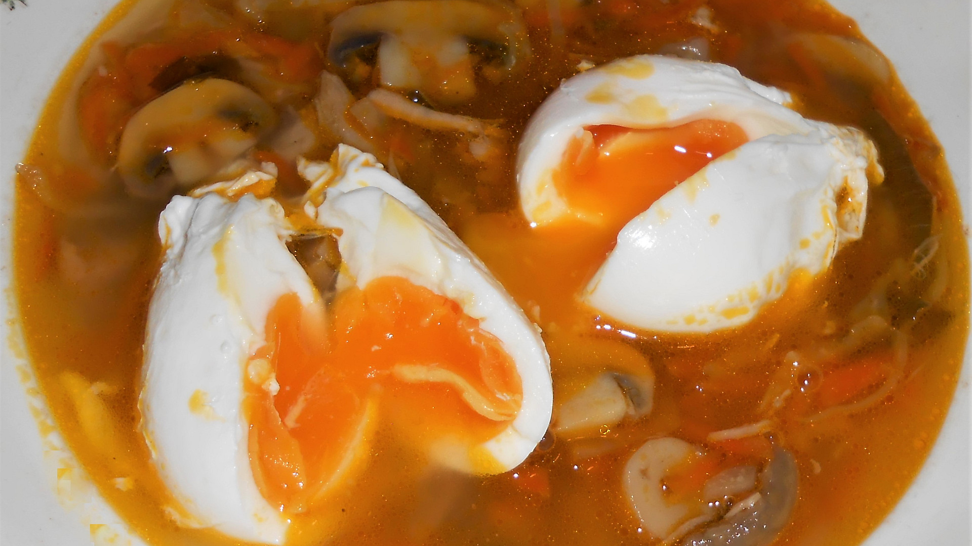 Čínská ostrá sladkokyselá polévka se zastřeným vejcem (Dělená strava podle LK - Zvířata)