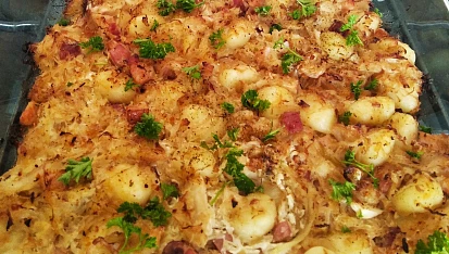 Zapečené gnocchi se zelím kyselým