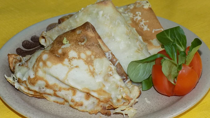 Palačinky s brokolicovou náplní