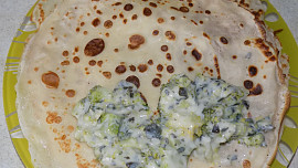 Palačinky s brokolicovou náplní