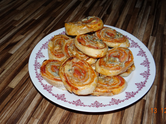 Sýrové šneky, Sýrové šneky z 1 listového těsta
