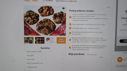 Datlové placičky z ovesných vloček