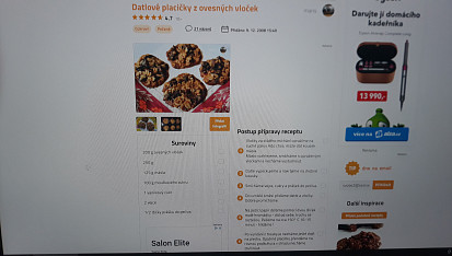Datlové placičky z ovesných vloček