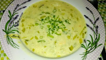 Polévka pórková s Nivou, Bez krutónků