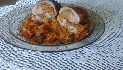 Vepřové roládky na zelí